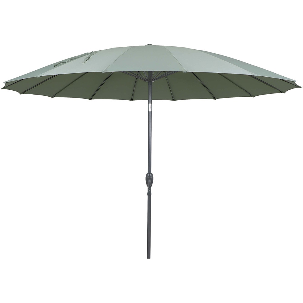 Umbrela gradina inclinabila GOODHOME Temara, 3 m, UPF30, deschidere tip manivela, aluminiu, turcoaz