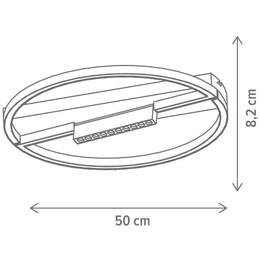 Plafoniera LED KLAUSEN Core KL151092, 30W, 1600lm, IP20, Negru