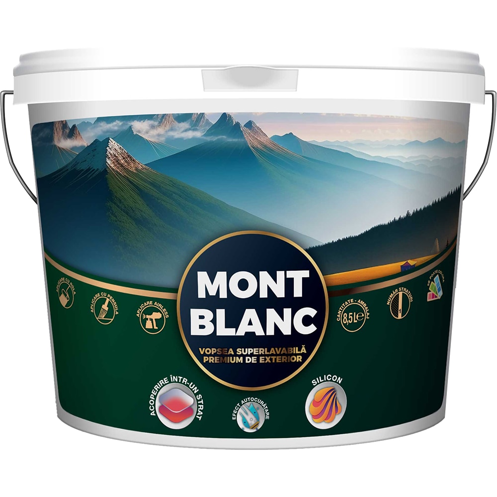 Vopsea lavabila de exterior Mont Bland, 8.5L