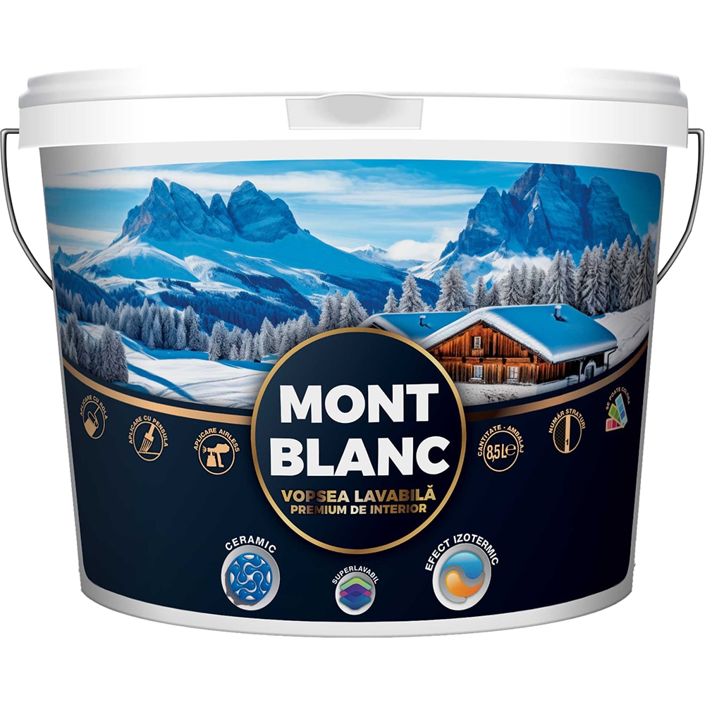 Vopsea lavabila de interior Mont Bland, 8.5L