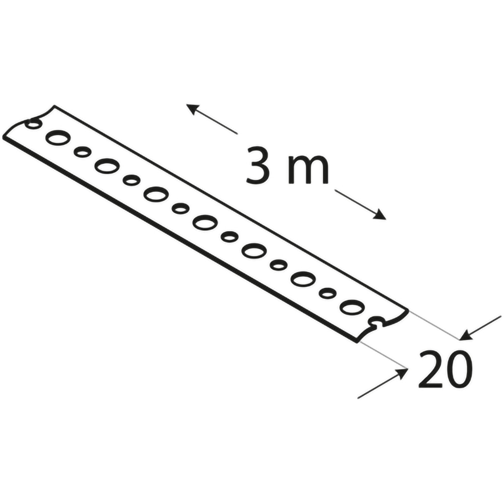 Banda montaj perforata DMX 43353, 20 x 0.9 mm, otel, 3 m
