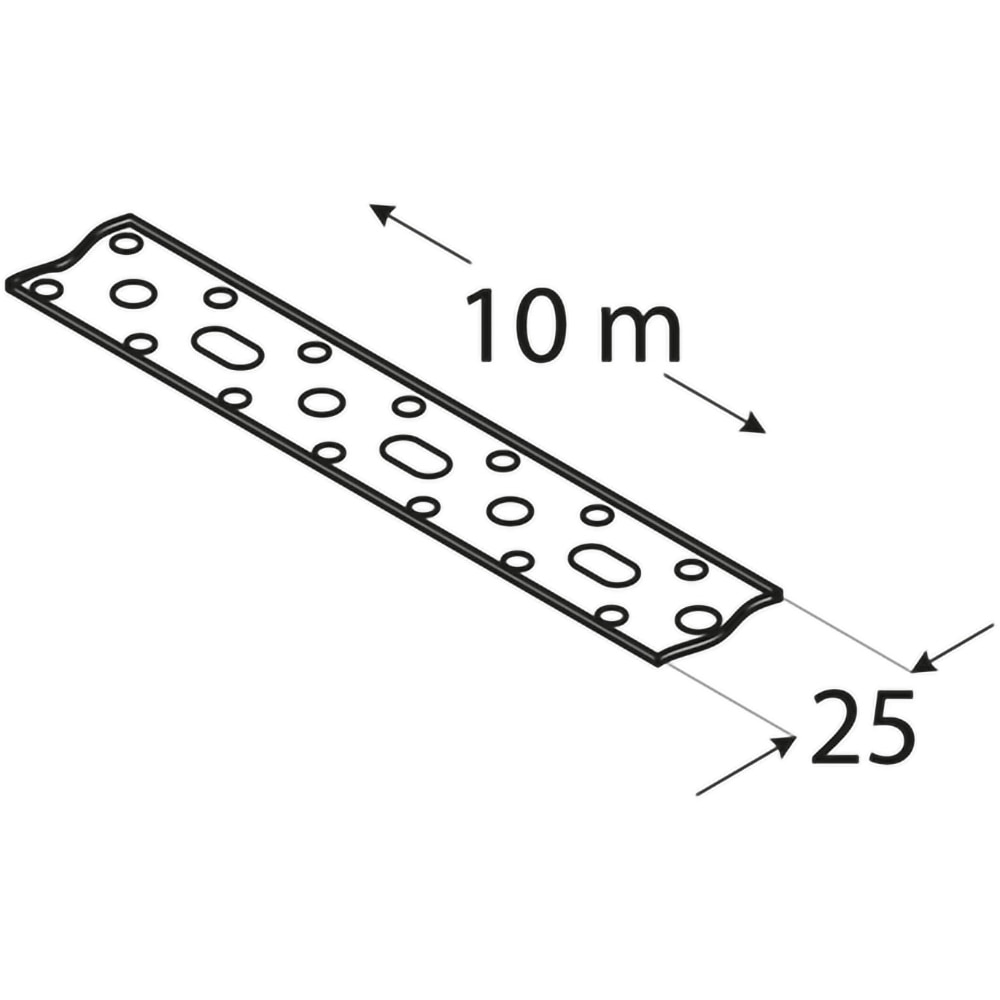 Banda montaj perforata DMX 43341, 25 x 1.5 mm, otel, 10 m