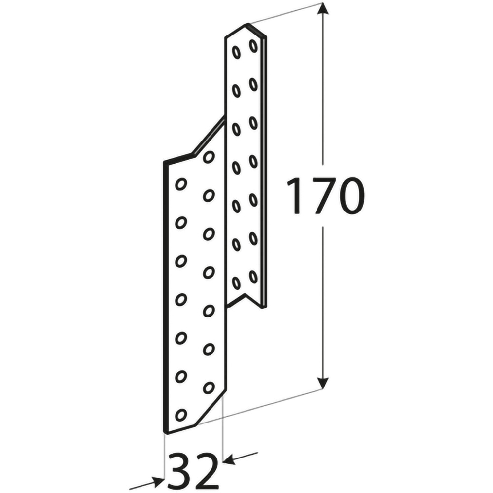 Ancora pana caprior DMX 4661, stanga, otel, 32 x 170 x 2 mm