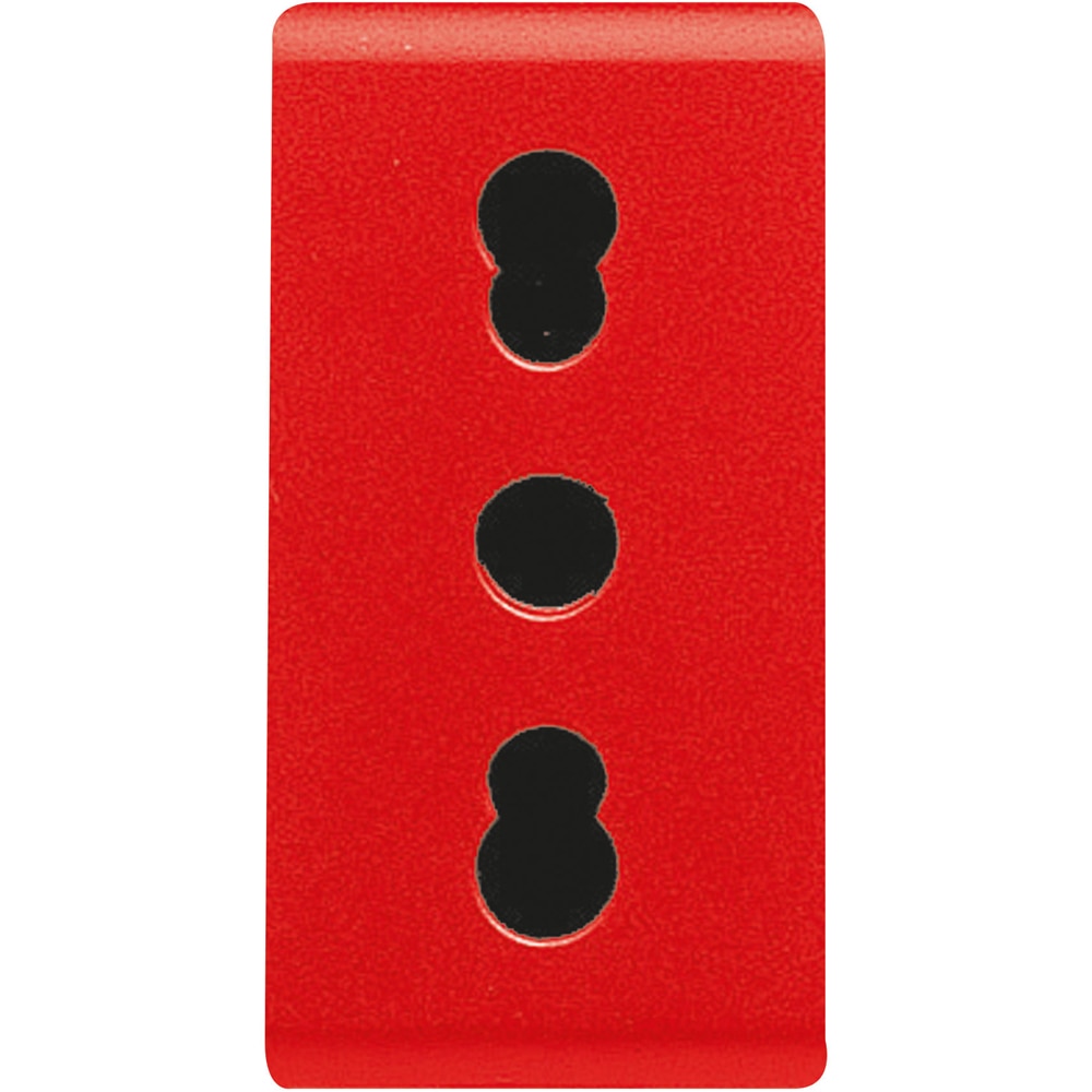 Priza electrica GEWISS GW20295DY, interior, incastrat, IP40, 16A, rosu