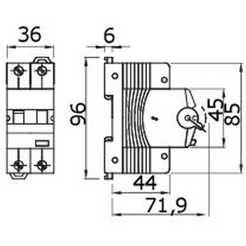 Siguranta automata GEWISS GW94030, bipolara, 32A, curba C, IP20, gri
