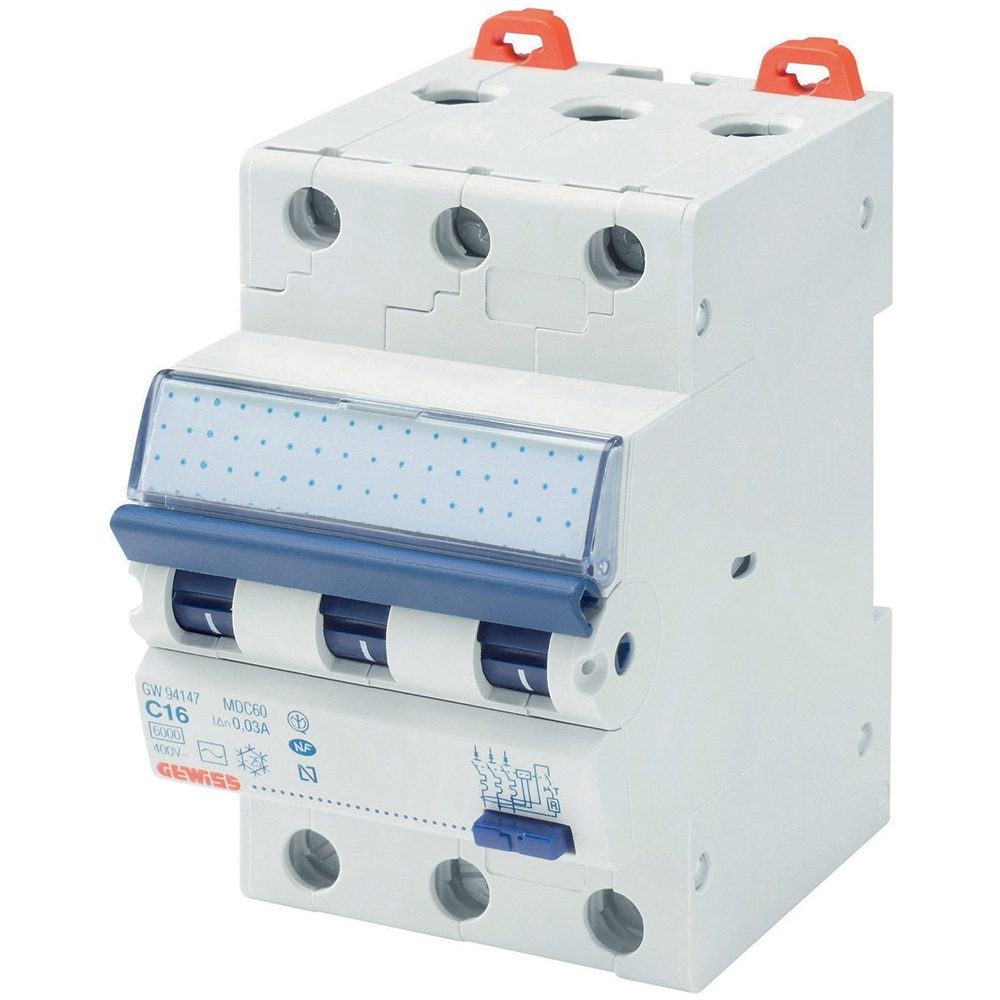 Siguranta automata GEWISS GW94050, tripolara, 32A, curba C, IP20, gri