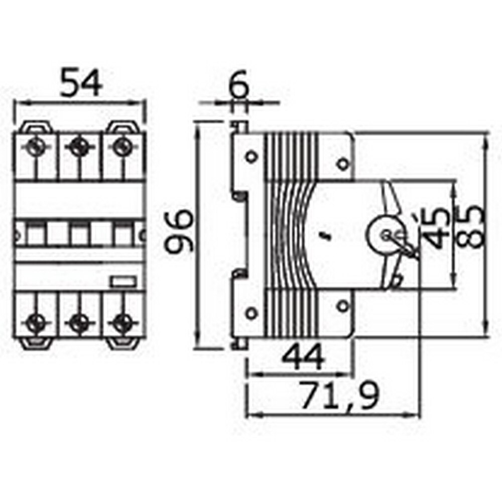 Siguranta automata GEWISS GW94050, tripolara, 32A, curba C, IP20, gri