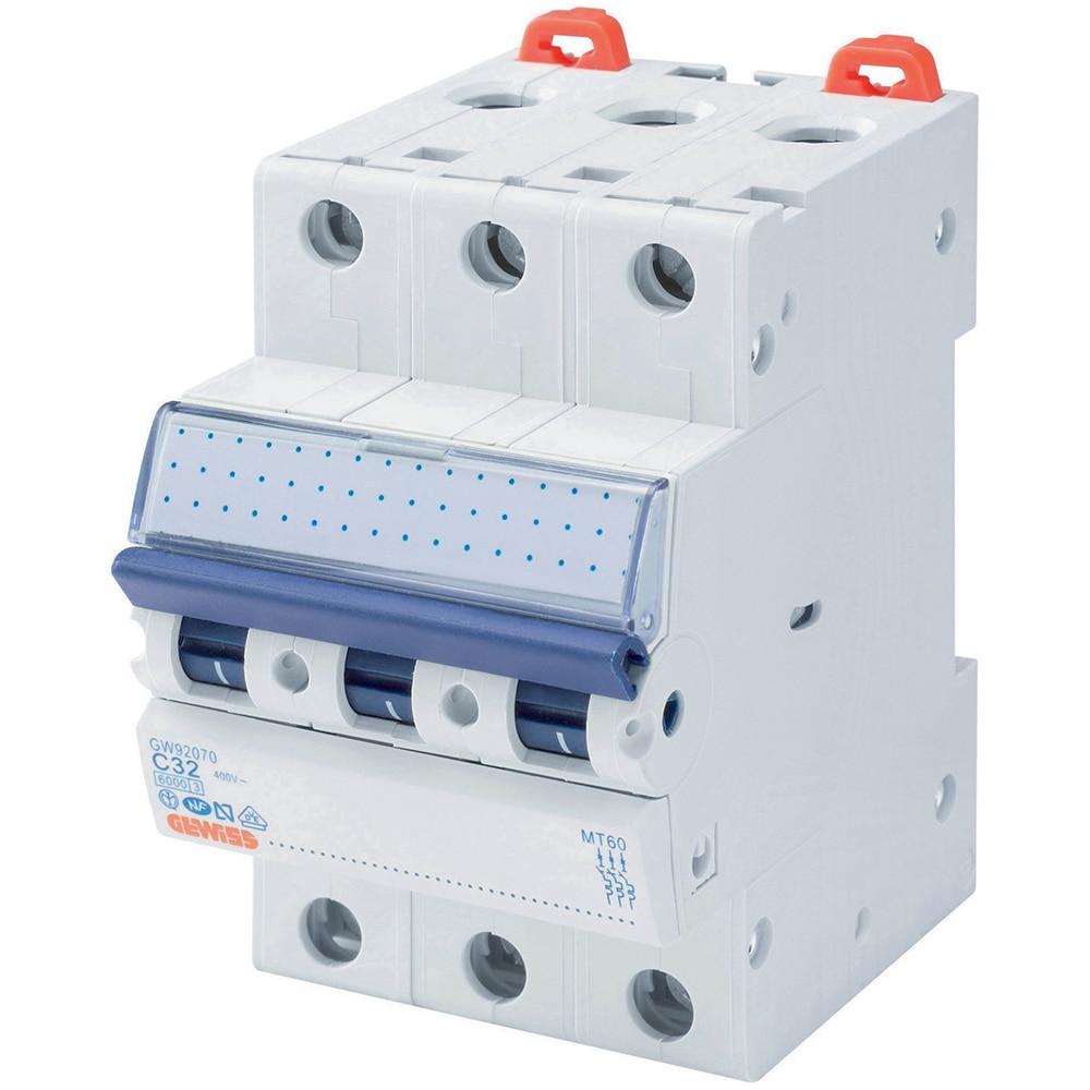 Siguranta automata GEWISS GW92368, tripolara, 16A, curba B, IP20, gri