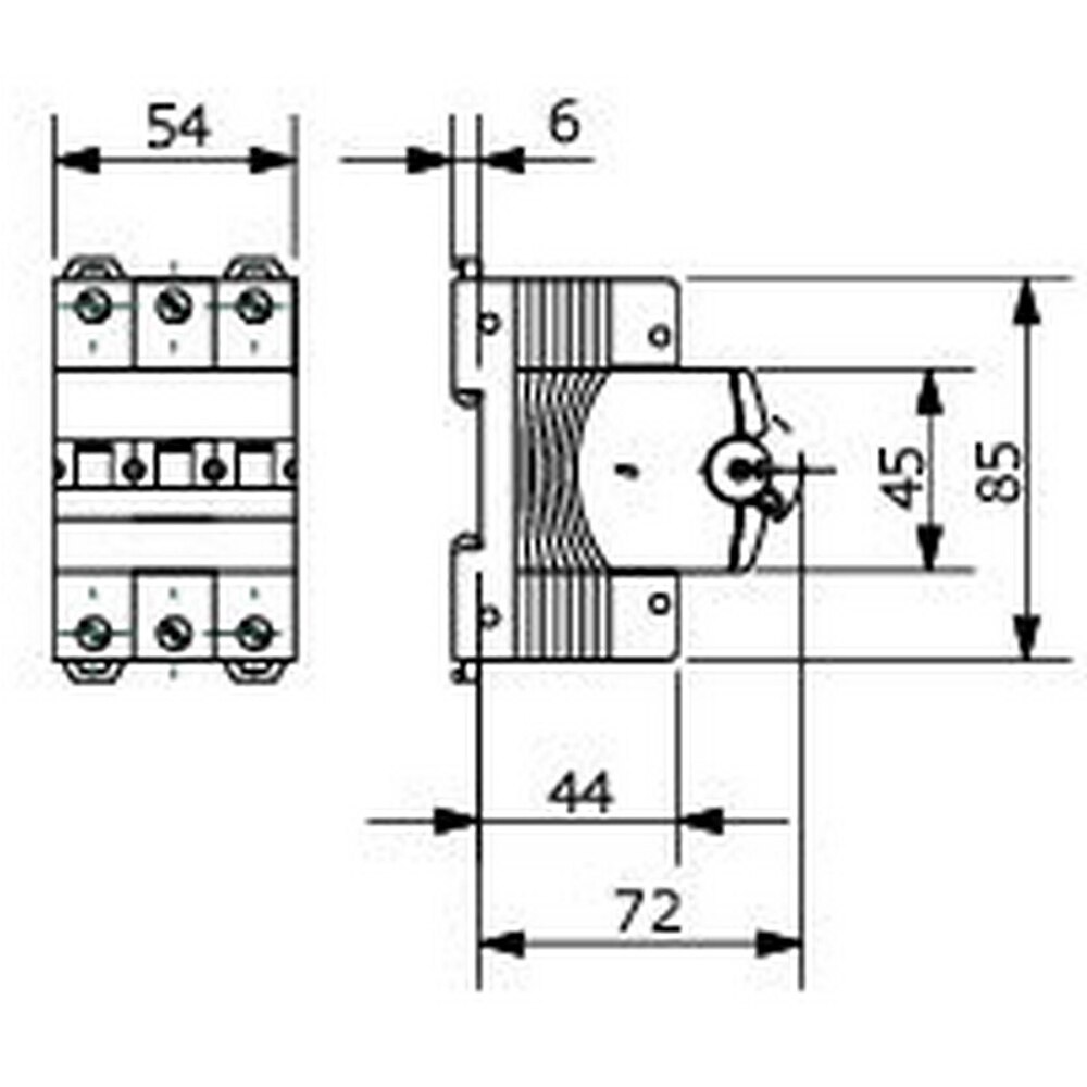 Siguranta automata GEWISS GW92368, tripolara, 16A, curba B, IP20, gri