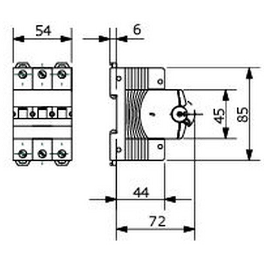 Siguranta automata GEWISS GW92370, tripolara, 25A, curba B, IP20, gri