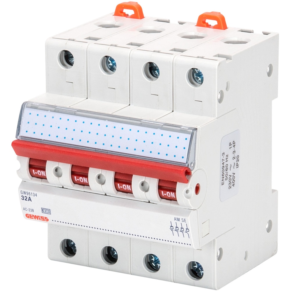 Separator GEWISS GW96134, tetrapolara, 32A, IP20, gri