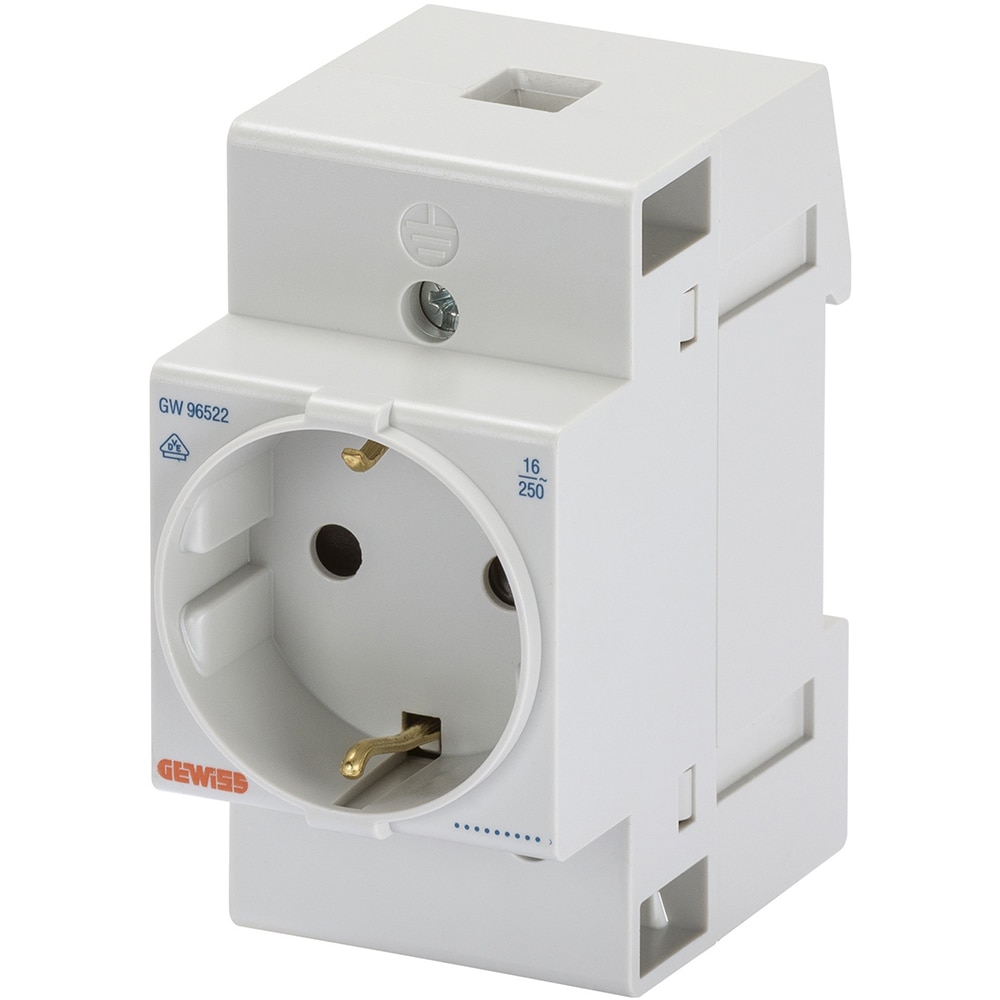 Priza pe sina GEWISS GW96522DY, bipolara, IP20, gri