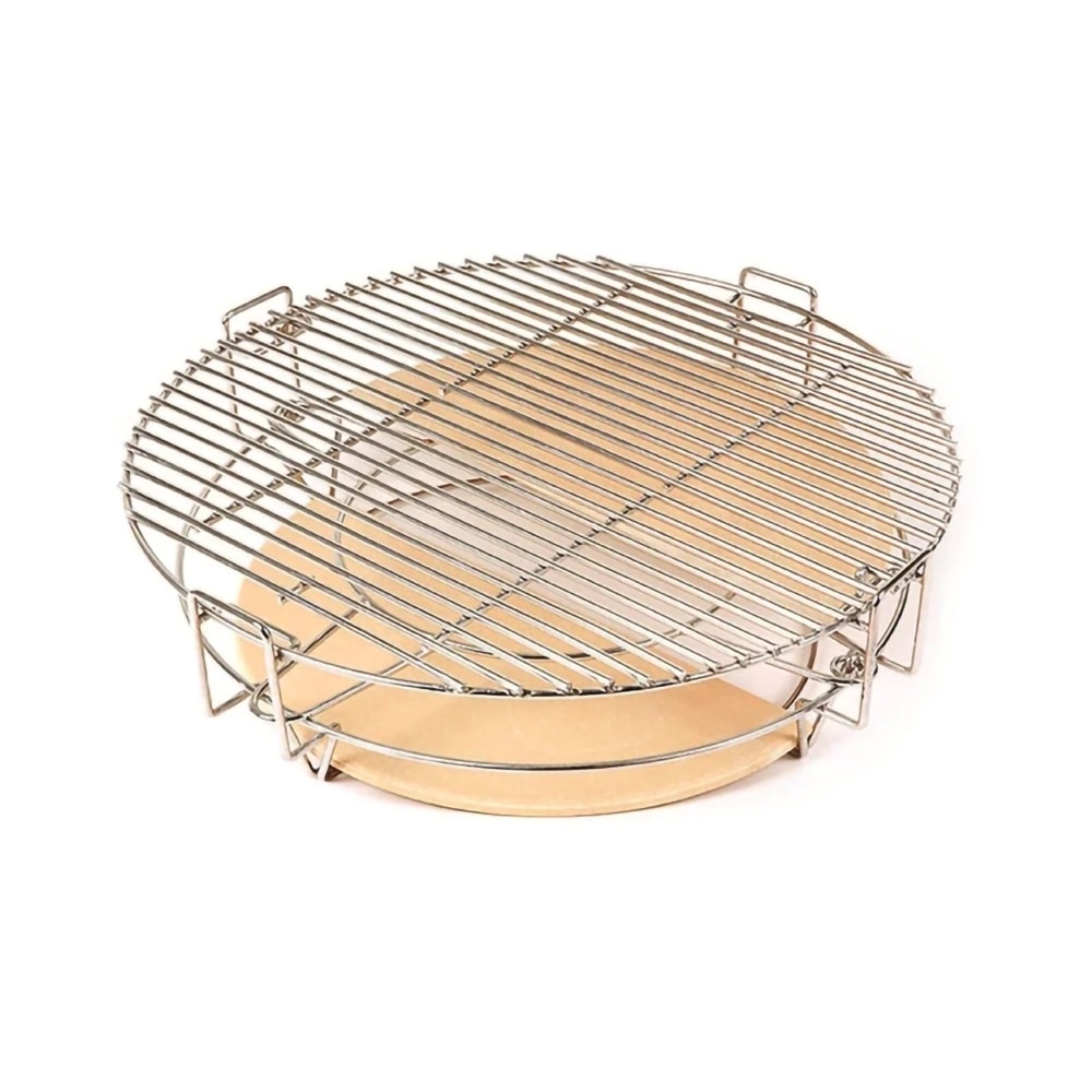 Gratar pe carbuni LANDMANN Kamado, 45 cm, masa de lucru, gri