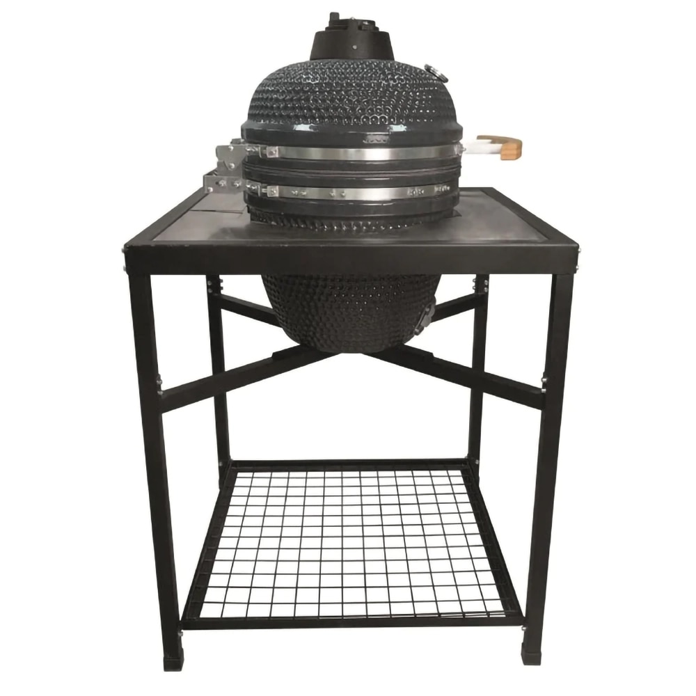 Gratar pe carbuni LANDMANN Kamado, 45 cm, masa de lucru, gri