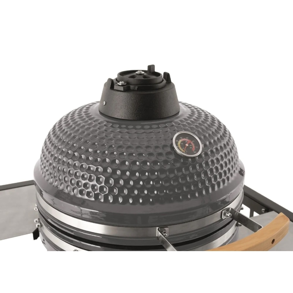 Gratar pe carbuni LANDMANN Kamado, 45 cm, masa de lucru, gri