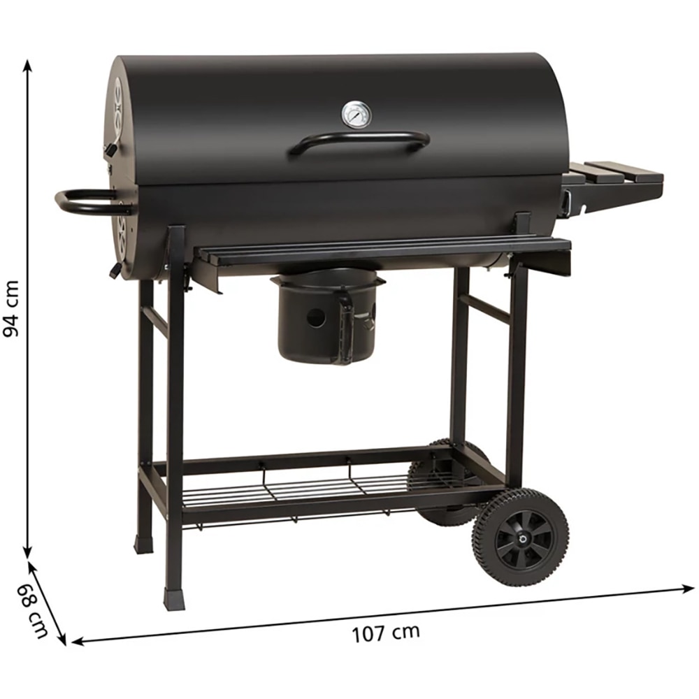 Gratar carbune LANDMANN, metal, negru