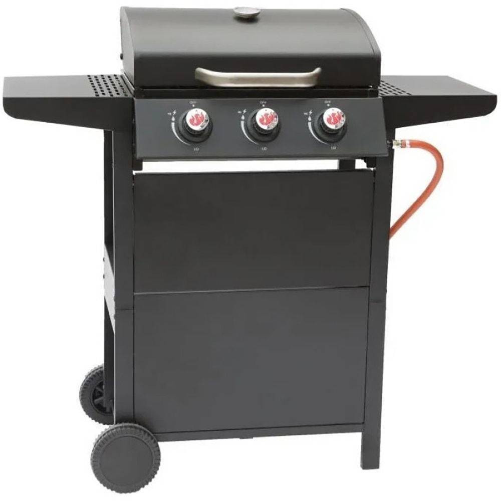 Gratar gaz LANDMANN, 3 zone de gatit, 106 x 100 x 50 cm, negru