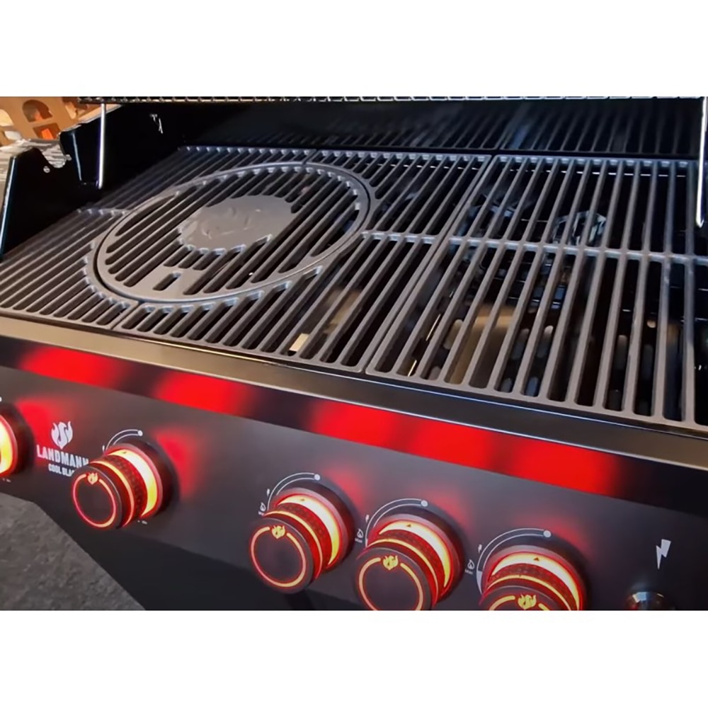 Gratar pe gaz LANDMANN Cool Black 15273 4.1 Maxx, 4 + 1 arzatoare, 4 role, negru