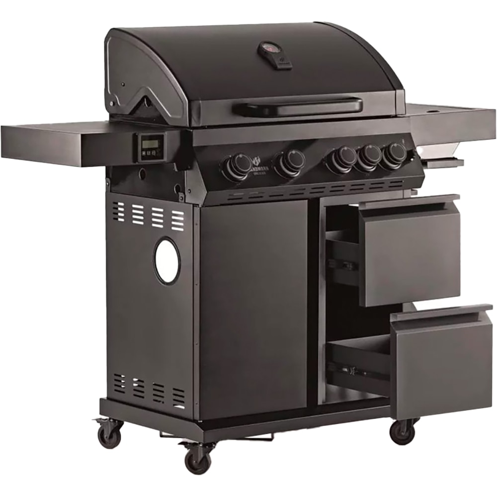 Gratar pe gaz LANDMANN Cool Black 15273 4.1 Maxx, 4 + 1 arzatoare, 4 role, negru