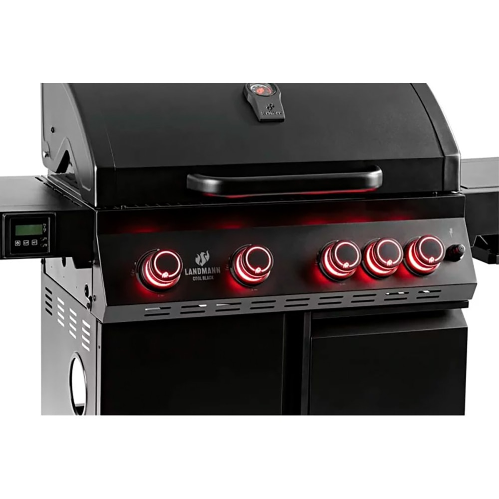 Gratar pe gaz LANDMANN Cool Black 15273 4.1 Maxx, 4 + 1 arzatoare, 4 role, negru