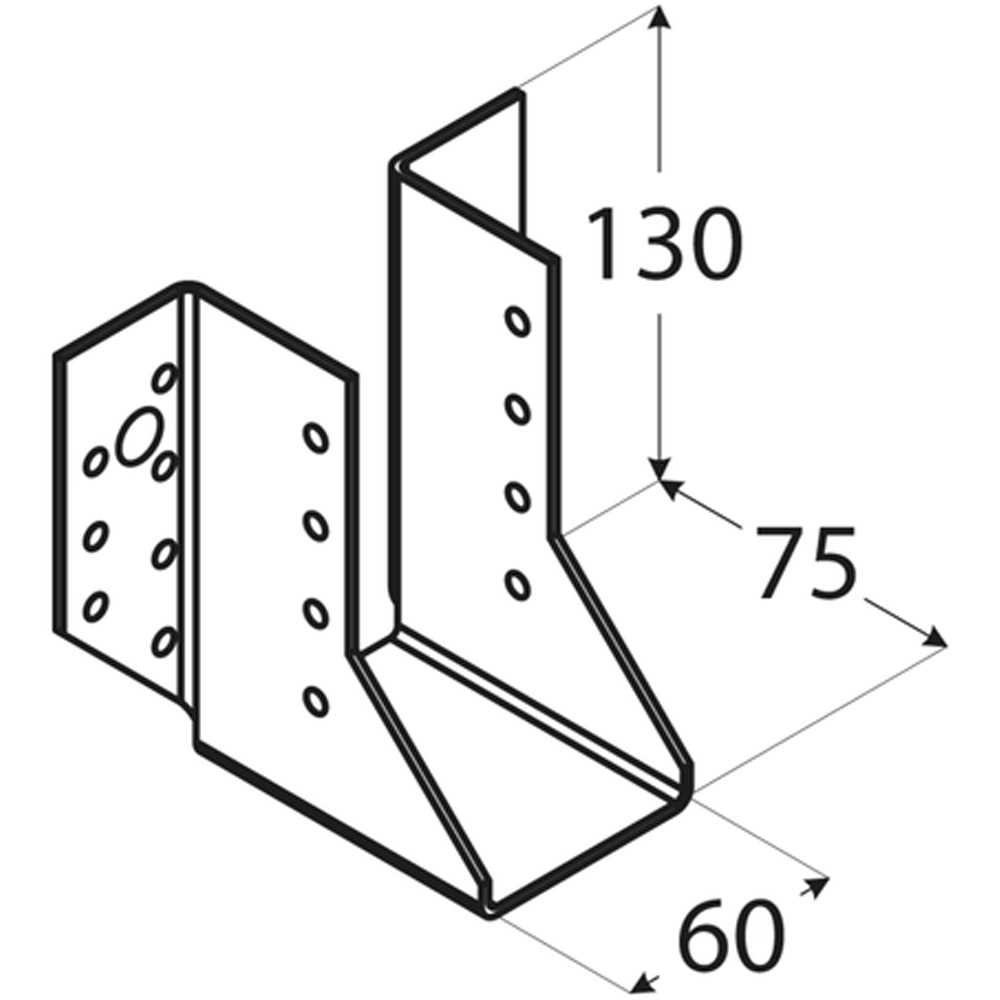 Papuc grinda DMX 4515, otel, 60 x 130 x 2mm
