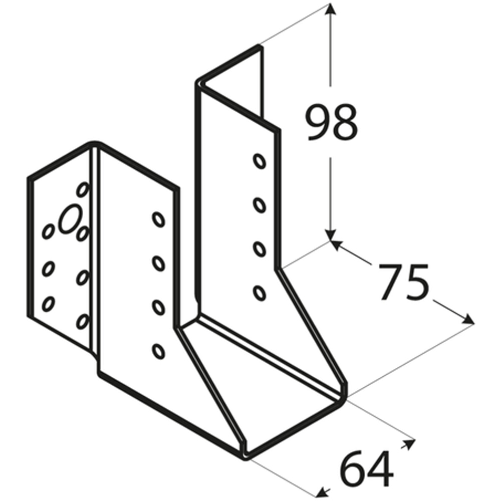 Papuc grinda DMX 4519, otel, 64 x 98 x 2mm