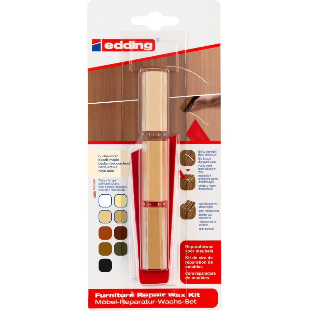 Kit EDDING 8901, ceara pentru reparatii mobila, artar