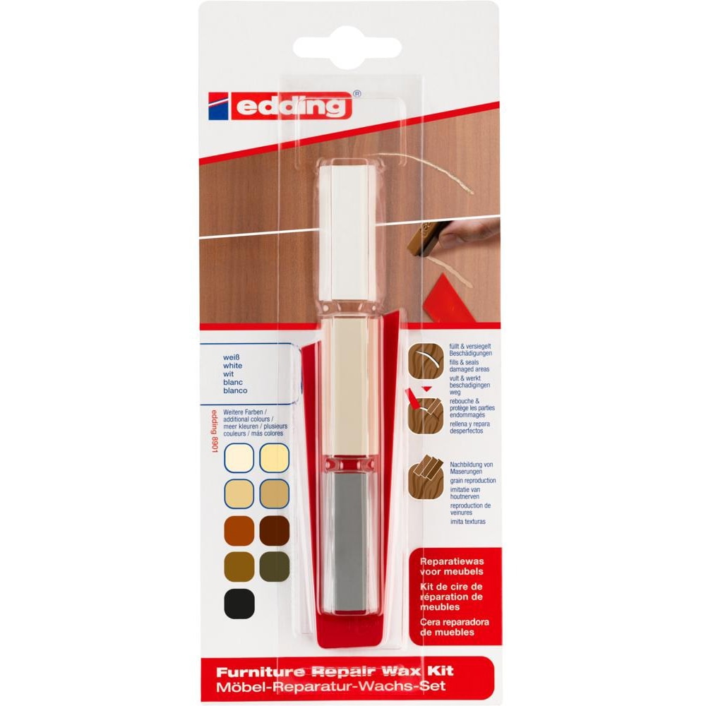 Kit EDDING 8901, ceara pentru reparatii mobila, alb