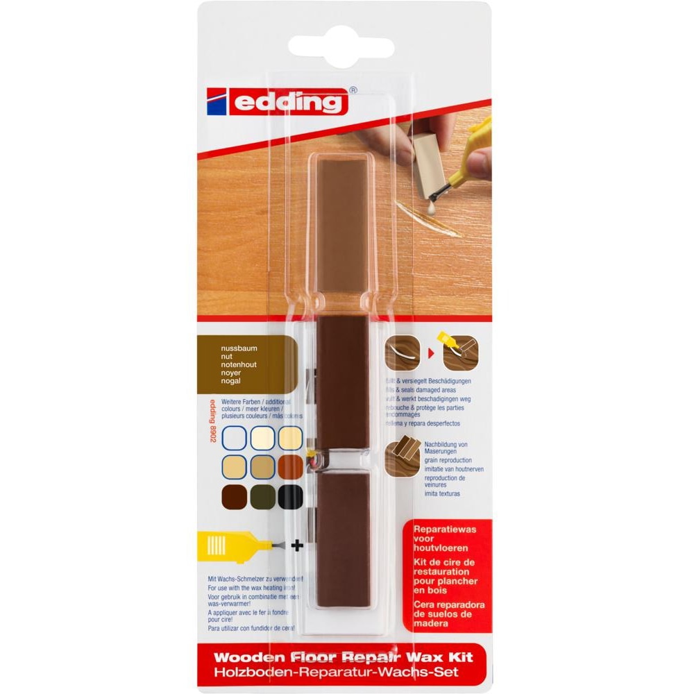 Kit EDDING 8902, ceara pentru reparatii pardoseala, nuc