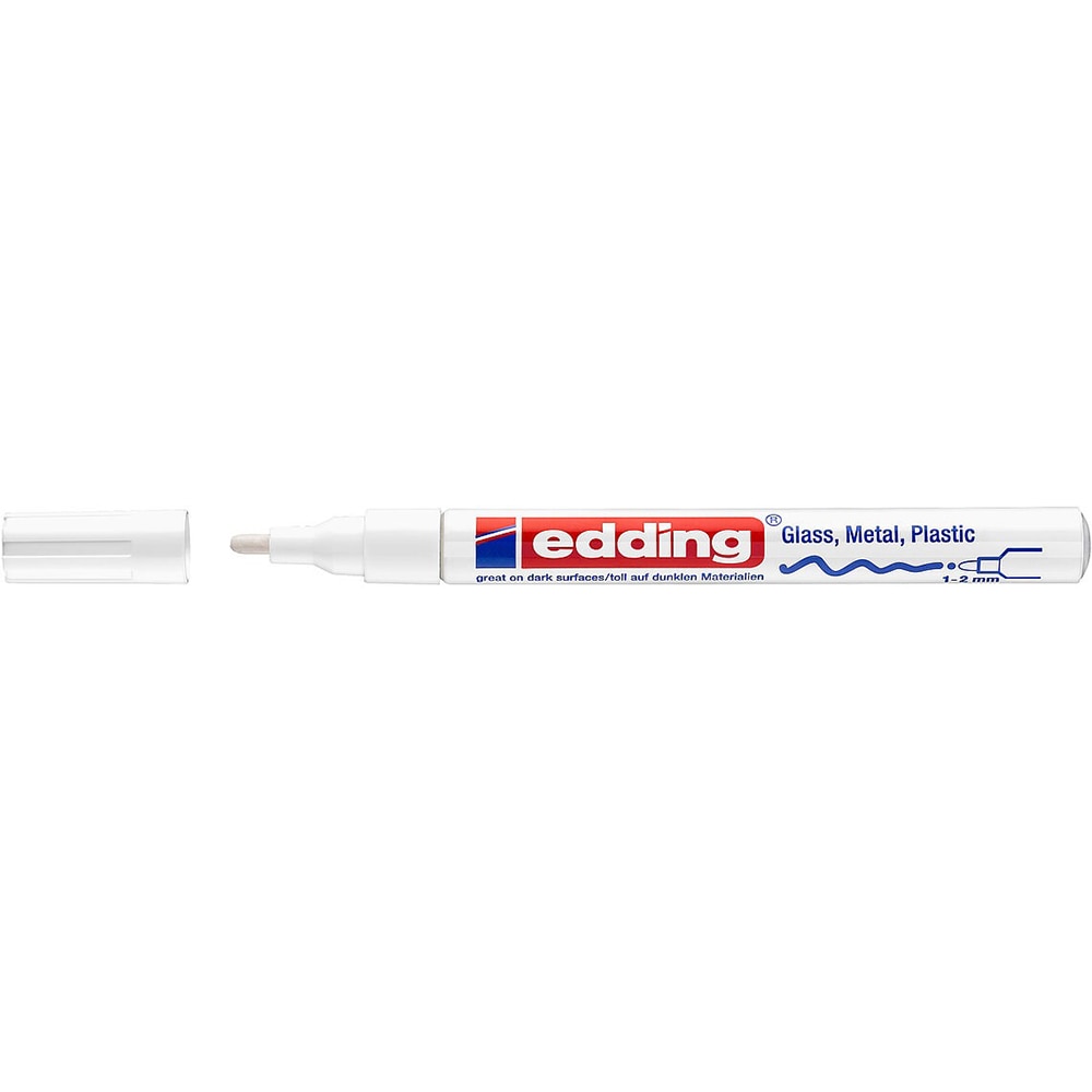 Marker cu vopsea EDDING 751, 1-2 mm, alb