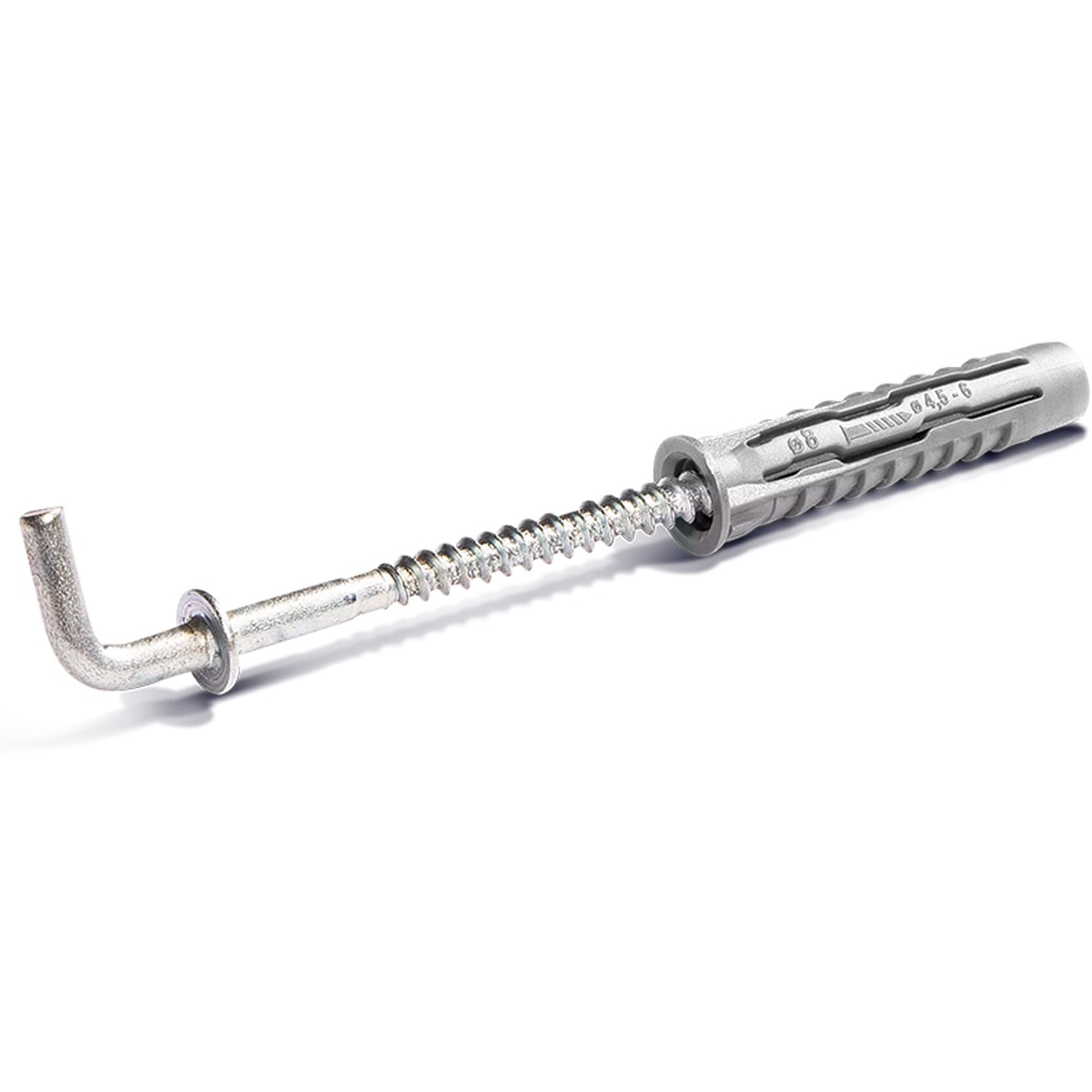 Diblu universal cu carlig unghiularKOELNER, 10 x 50 mm, 4 buc, argintiu