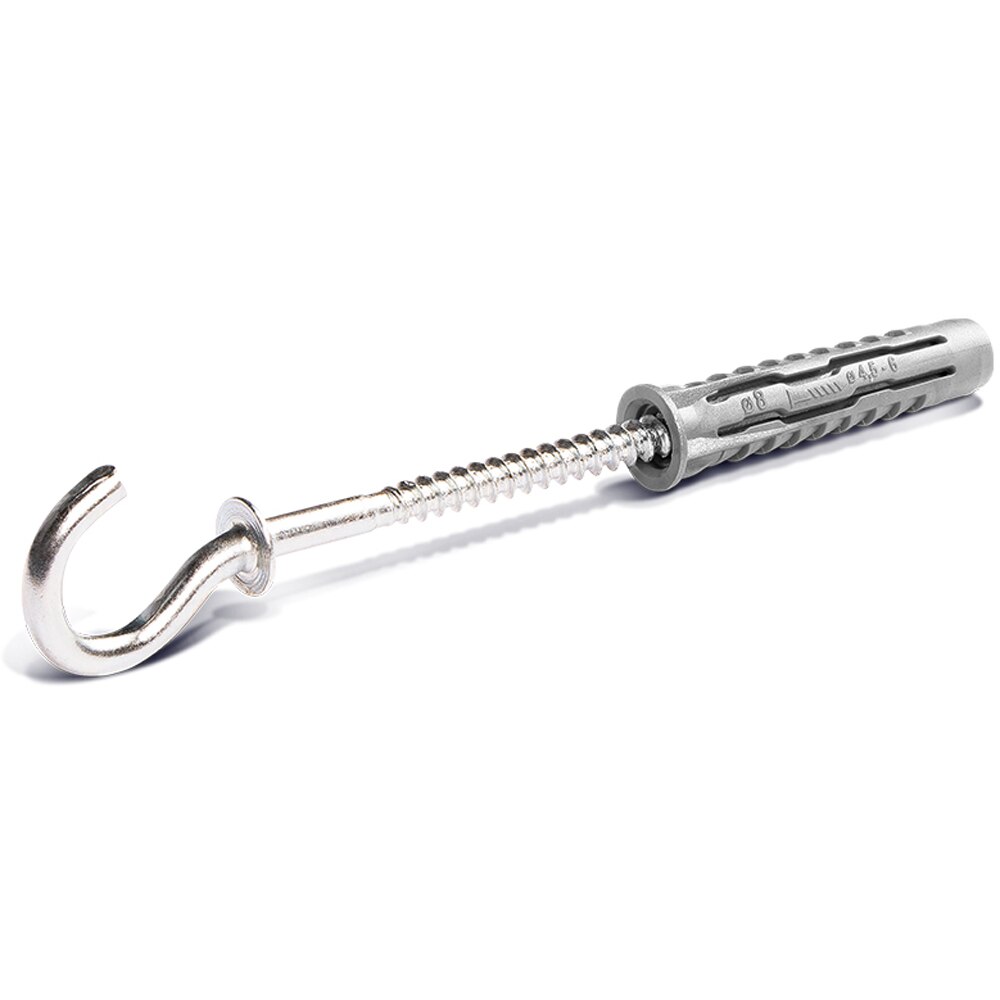 Diblu universal cu carlig rotund KOELNER, 10 x 50 mm, 4 buc, argintiu