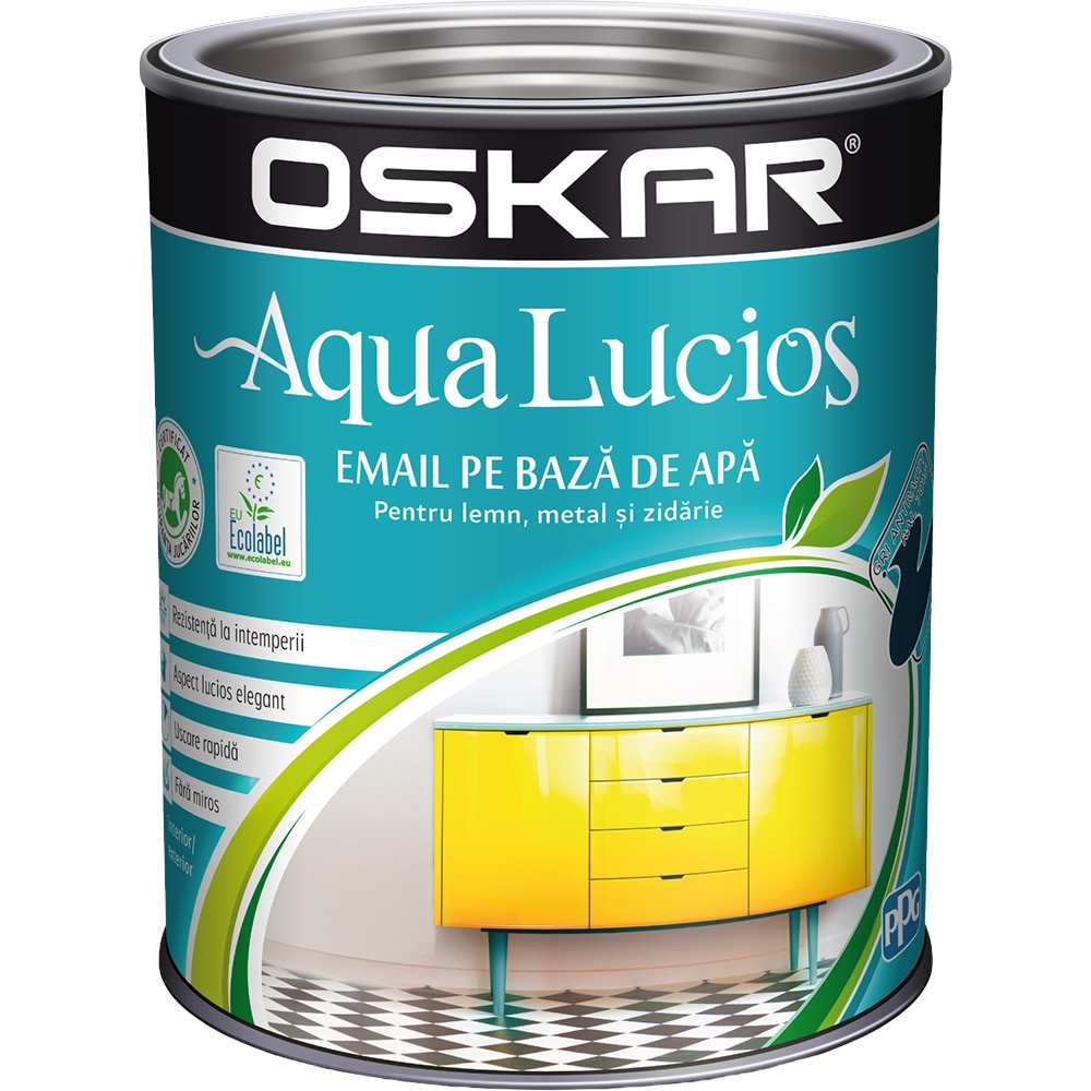 Email OSKAR Aqua Lucios, gri antracit, 0.6l