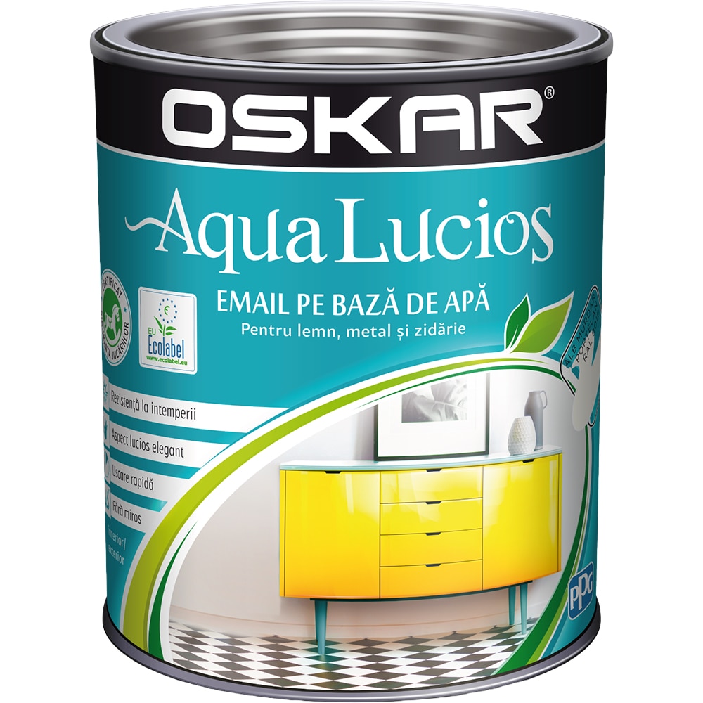 Email OSKAR Aqua Lucios, alb portelan, 0.6l