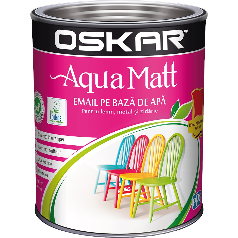 Email OSKAR Aqua Matt, rosu aristocrat, 0.6l