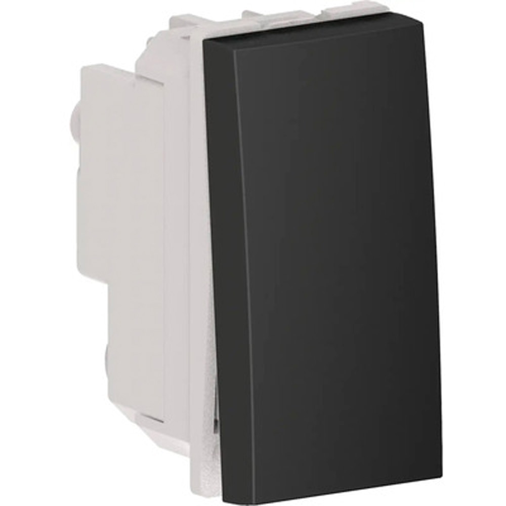 Intrerupator cap-scara HIMEL, incastrat, 16A, 1 modul, negru