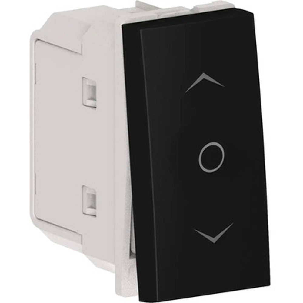 Intrerupator draperie HIMEL, incastrat, 10A, 1 modul, negru