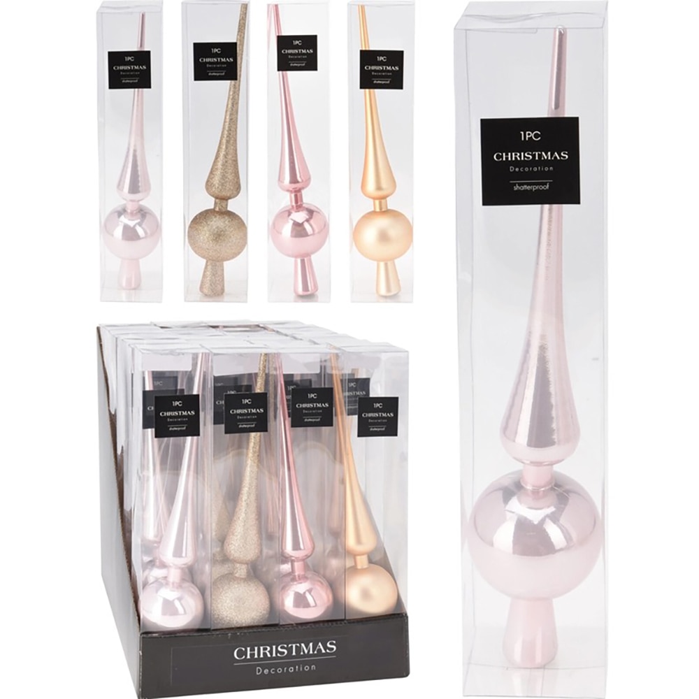 Varf pentru brad Craciun, 27.5 cm, plastic, multicolor