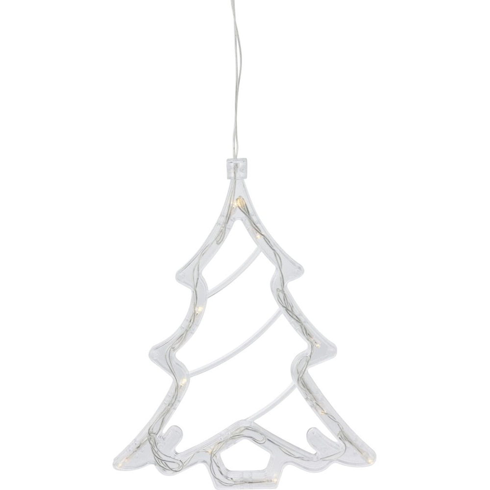 Decoratiune fereastra Bradut 10 LED-uri 20 x 16 cm, alb