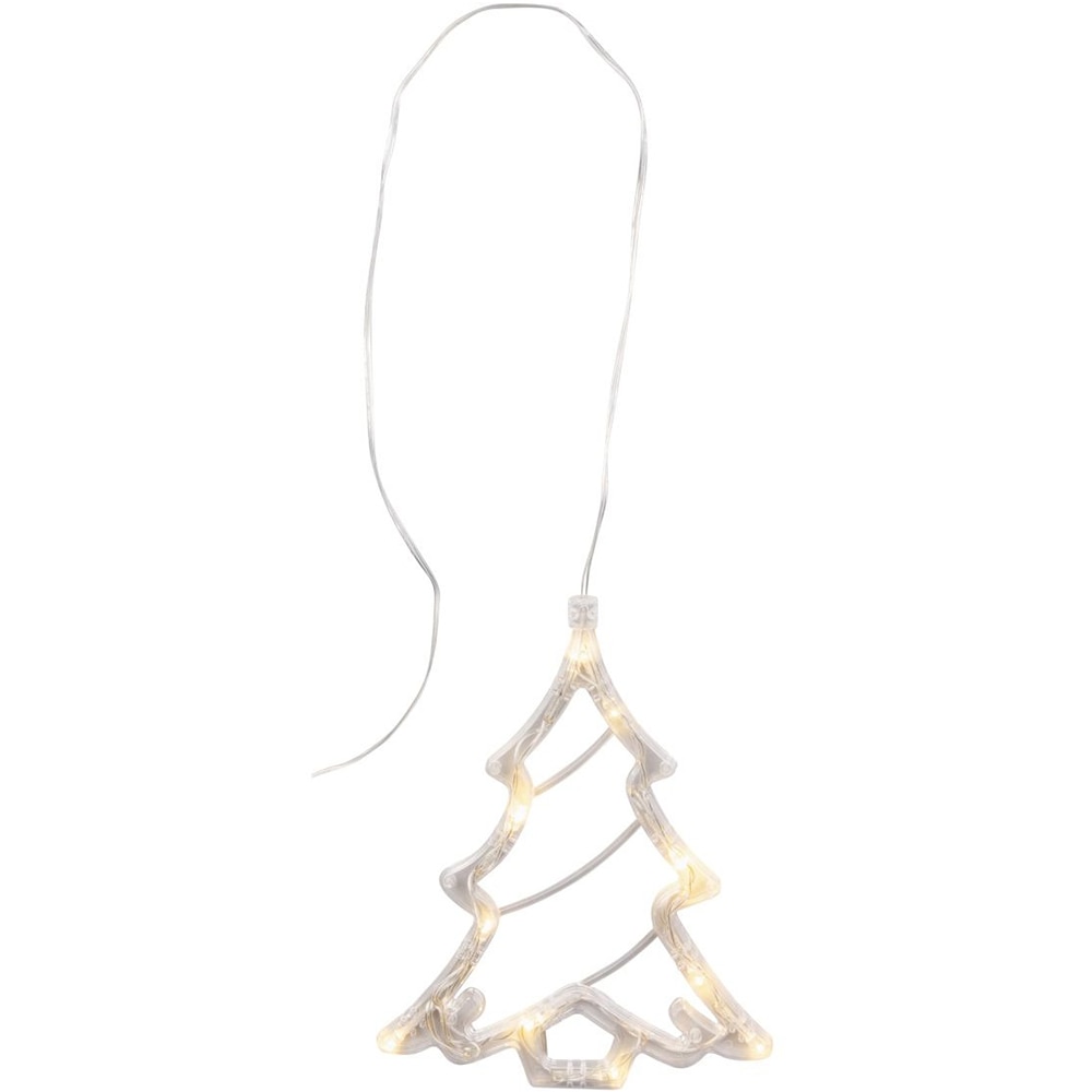 Decoratiune fereastra Bradut 10 LED-uri 20 x 16 cm, alb