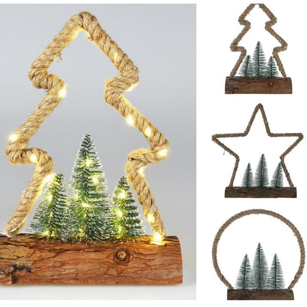 Decoratiune Craciun 30 LED-uri, iuta, maro, diverse modele