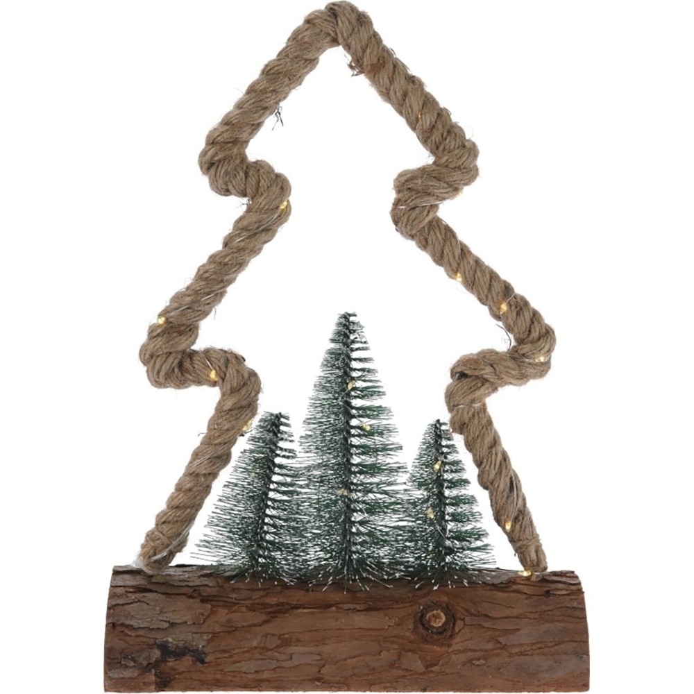 Decoratiune Craciun 30 LED-uri, iuta, maro, diverse modele