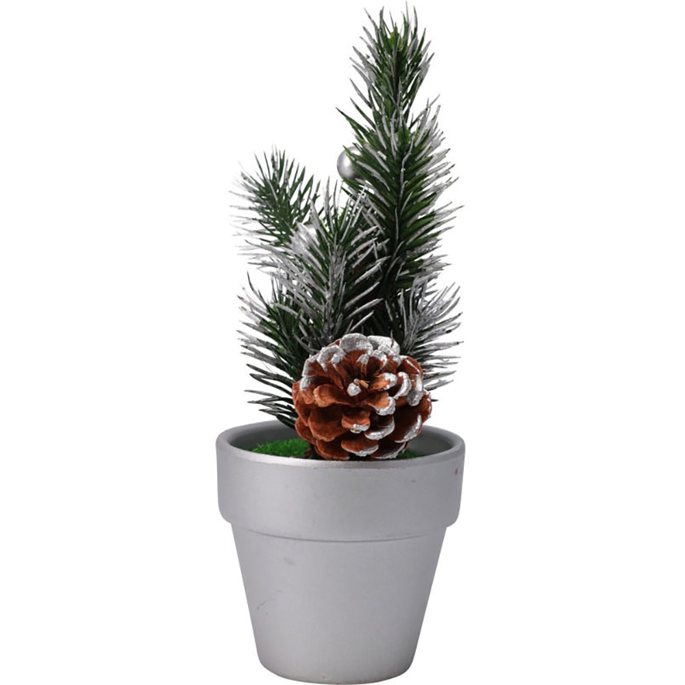 Decoratiune Craciunita in Ghiveci ceramic, 16 cm, polietilena, multicolor, diverse modele