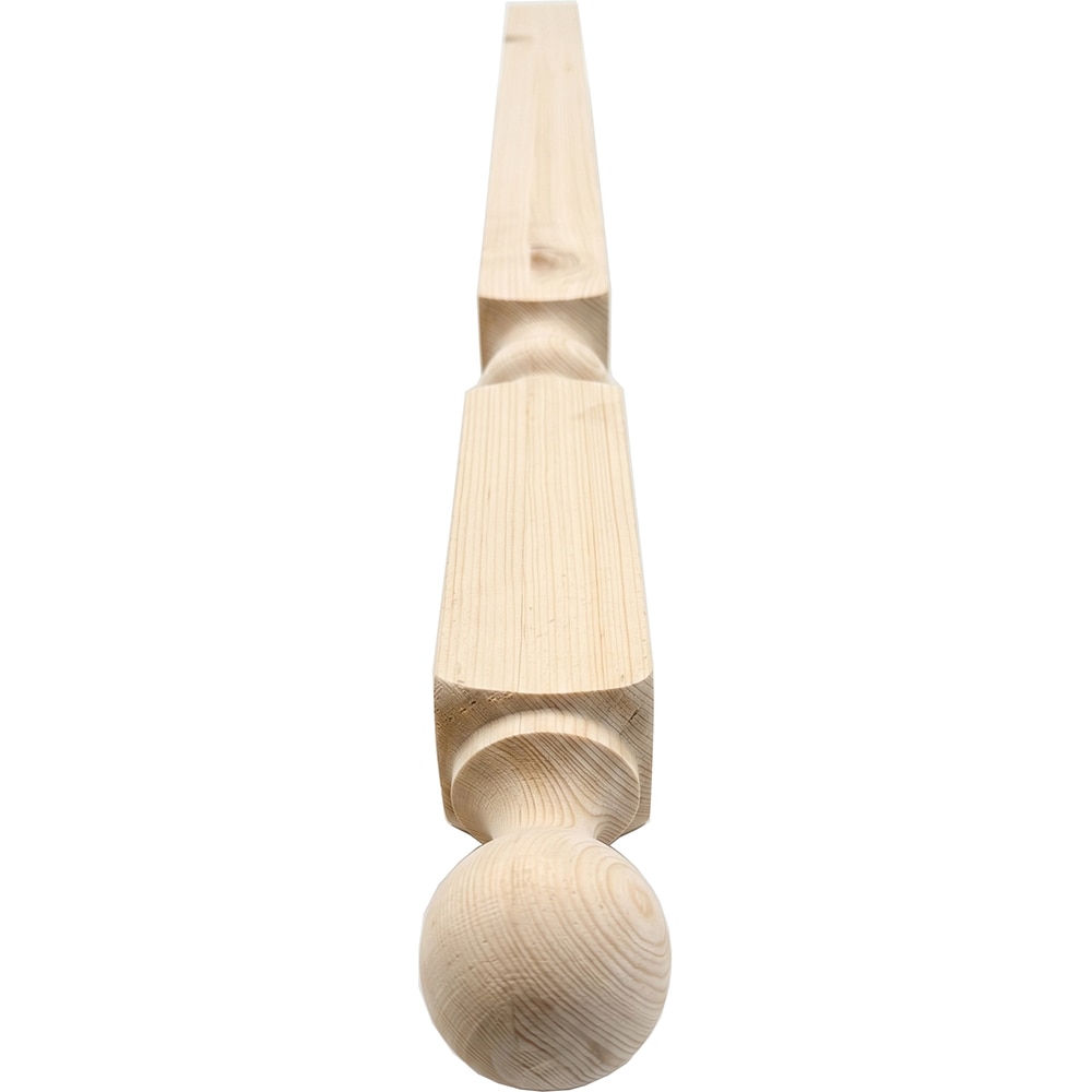 Balustru cap strunjit, brad, 1130 x 70 x 70 mm, natur