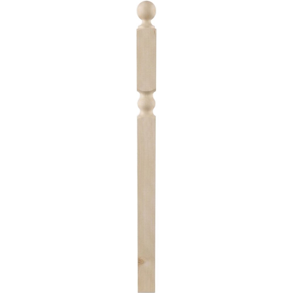 Balustru cap strunjit, brad, 1300 x 70 x 70 mm, natur