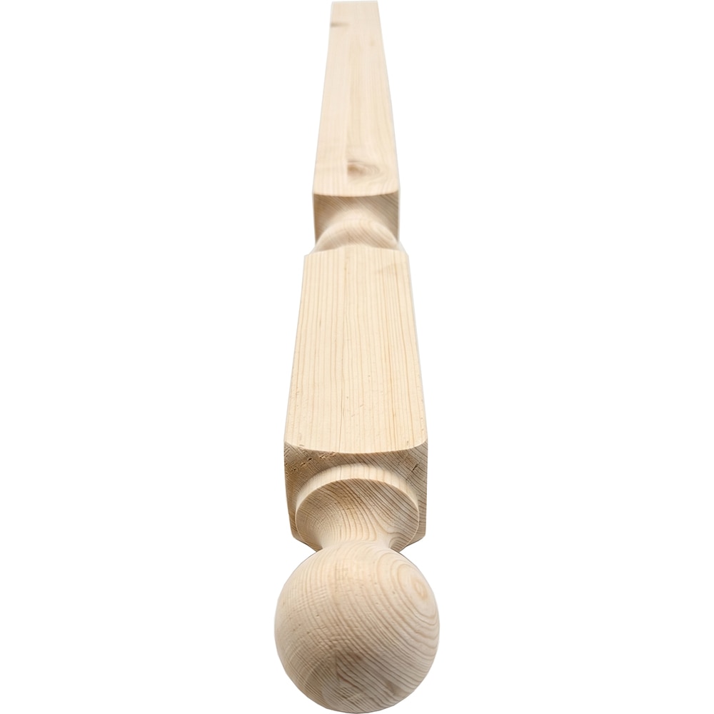Balustru cap strunjit, brad, 1300 x 70 x 70 mm, natur