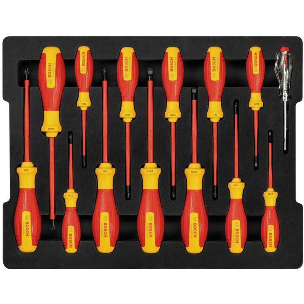 Set surubelnite BOSCH VDE, otel, 14 bucati