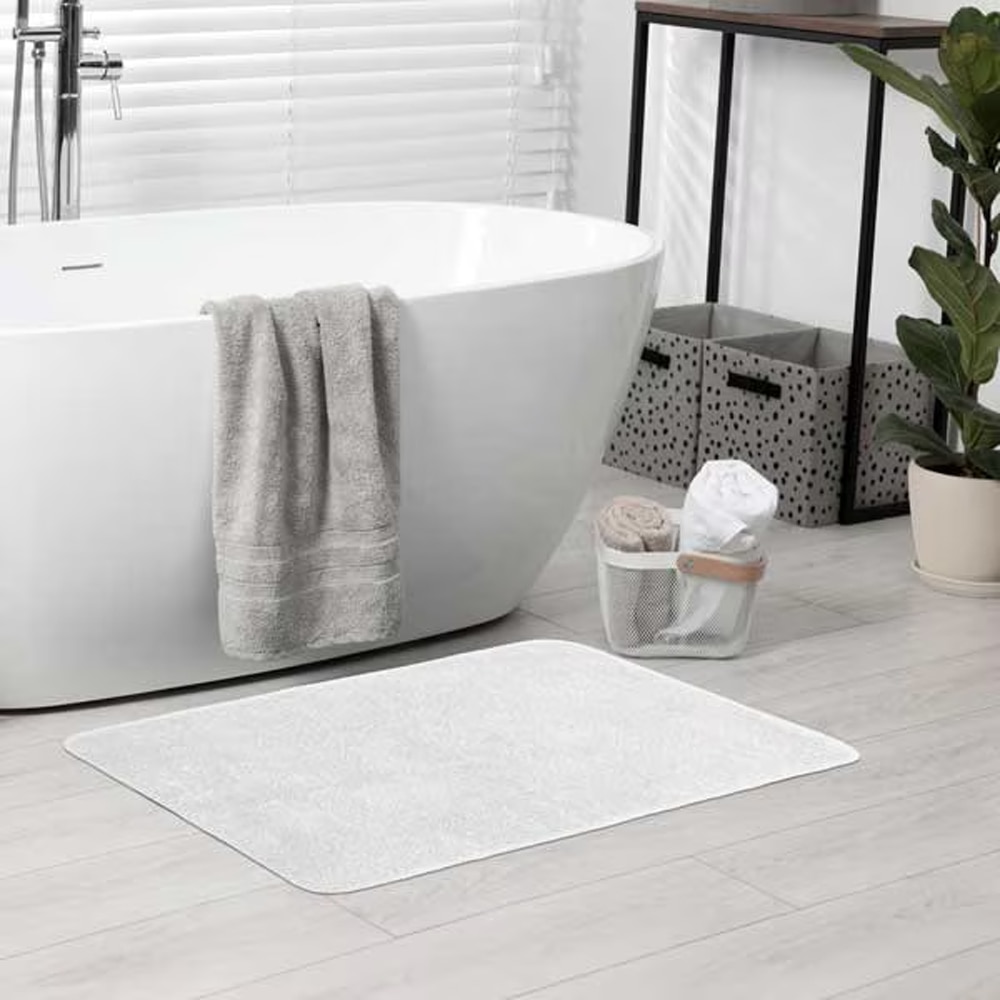 Covoras baie FRANDIS 195685, 50 x 80 cm, alb