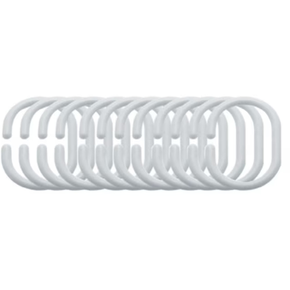 Inele perdea dus FRANDIS 190105, plastic, alb