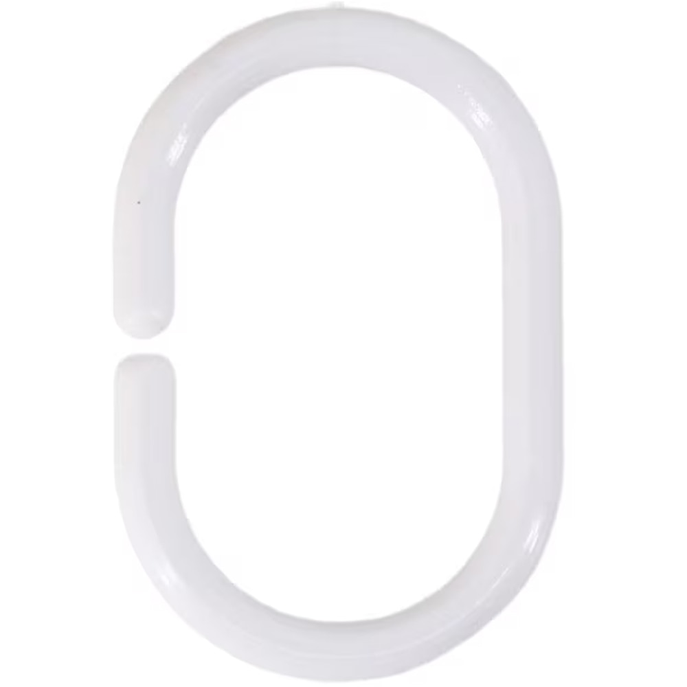 Inele perdea dus FRANDIS 190105, plastic, alb